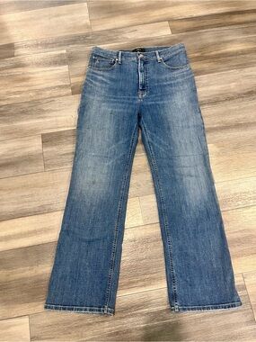 Able Mid-Blue Wide Leg Flare Jeans